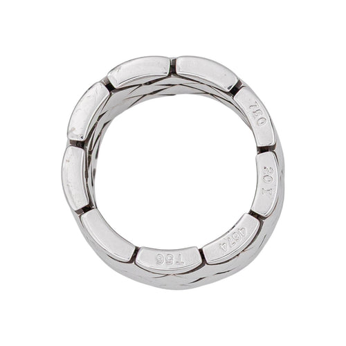 Bague 64 Chanel Bague Bandeau Matelassée Or blanc 58 Facettes 4942441CN