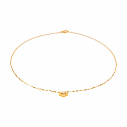 Collier Cartier - Collier cœur en or jaune avec saphir rose 58 Facettes 4944052RV