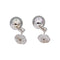 Boucles d'oreilles Boucles d'oreilles en or blanc 18 carats avec perles de Tahiti et diamants 58 Facettes 4951641CN