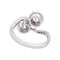 Bague 53 Bague toi et moi en or blanc 18 carats avec diamants et saphir 58 Facettes 4951644CN