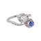Bague 53 Bague toi et moi en or blanc 18 carats avec diamants et saphir 58 Facettes 4951644CN