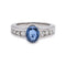 Bague 57 Bague en or blanc 18 carats au saphir et diamants 58 Facettes 4951646CN