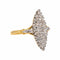 Bague 53 Bague marquise pavée de diamants en or jaune et blanc 18 carats 58 Facettes 4951648CN