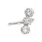 Bague 49 Bague trilogie en platine 950 sertie de 3 diamants 58 Facettes 4951650CN