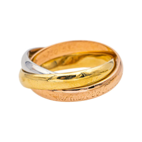 Bague 53 Cartier Trinity - Bague en or rose, jaune et blanc 18 carats 58 Facettes 4952743RV