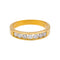 Bague 53 Bague demi-alliance sertie de diamants en or jaune 18 carats 58 Facettes 4960099CN
