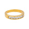 Bague 53 Bague demi-alliance sertie de diamants en or jaune 18 carats 58 Facettes 4960099CN