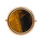 Bague 53 Ginette NY Ever - Bague disque en or rose 18 carats et œil de tigre 58 Facettes 4970140RV