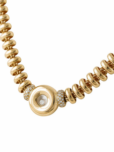 Collier Chopard - Collier pendentif Happy Diamonds en or jaune 18k et diamants 58 Facettes 130016