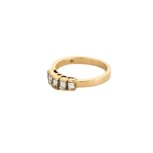 Bague 53 Bague demi-tour en or jaune 18 carats et diamants 58 Facettes BO/240029/