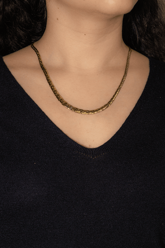 Collier Collier maille haricot en or jaune 18 carats 58 Facettes 5002421CN
