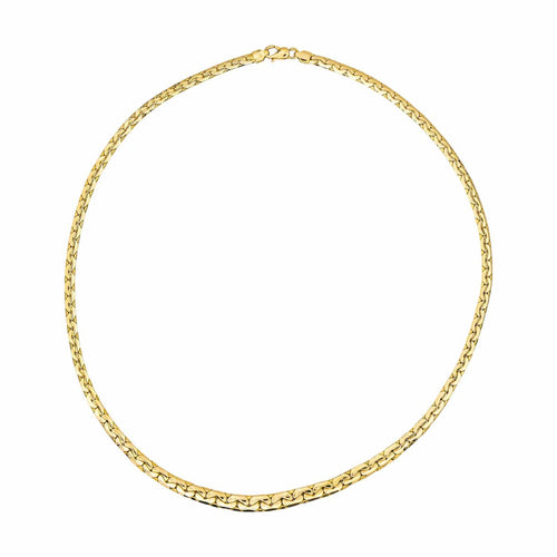 Collier Collier maille haricot en or jaune 18 carats 58 Facettes 5002421CN