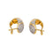 Boucles d'oreilles Boucles d'oreilles en or jaune et or blanc 18 carats, diamants 58 Facettes 5004223CN