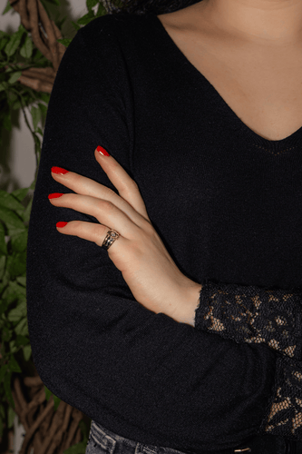 Bague 46 Bague en or jaune et or blanc 18 carats sertie d’un diamant 58 Facettes 5018764RV