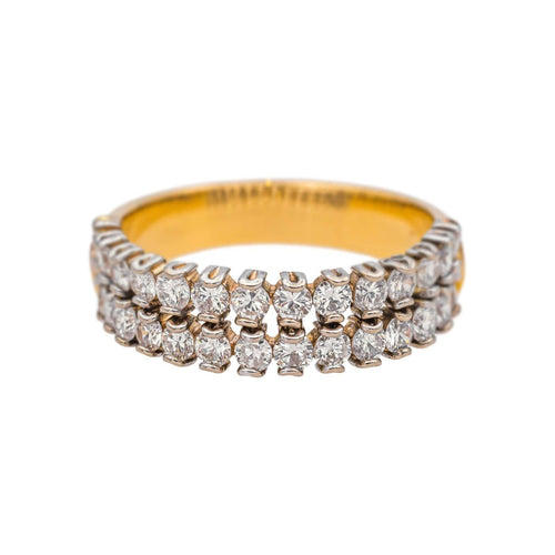 Bague 56 Bague Or jaune, Or blanc Diamant 58 Facettes 5018768RV