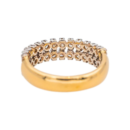 Bague 56 Bague Or jaune, Or blanc Diamant 58 Facettes 5018768RV