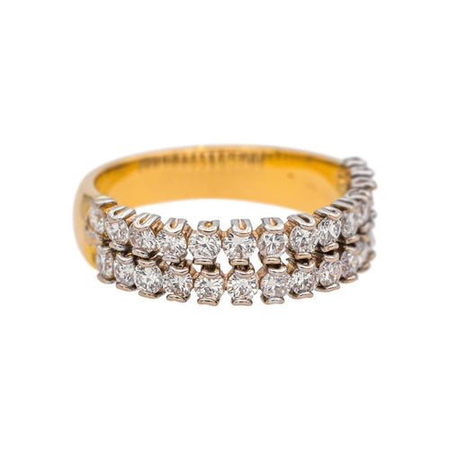 Bague 56 Bague Or jaune, Or blanc Diamant 58 Facettes 5018768RV