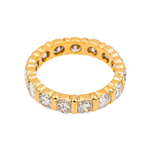 Bague 52 Bague alliance américaine en or jaune 18 carats et diamants 58 Facettes 5018772RV
