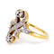 Bague 52.5 Bague à volutes en or 18k et platine avec diamants taille rose 58 Facettes C41EA70EDDD644F8852C9AFE53AA9E9C