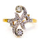 Bague 52.5 Bague à volutes en or 18k et platine avec diamants taille rose 58 Facettes C41EA70EDDD644F8852C9AFE53AA9E9C