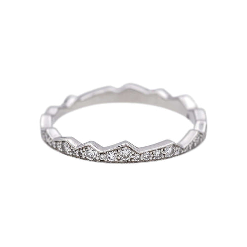 Bague 55 Akillis Capture Light - Bague alliance tour complet en or blanc et diamants 58 Facettes 5069572RV