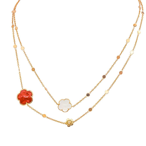 Collier Pasquale Bruni Bon Ton - Collier sautoir en or rose cornaline et quartz laiteux 58 Facettes 5087956RV