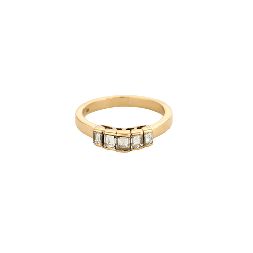 Bague 53 Bague demi-tour en or jaune 18 carats et diamants 58 Facettes BO/240029/