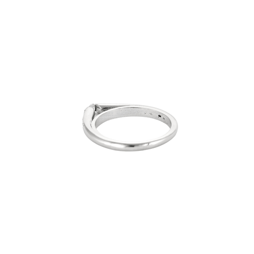 Bague 59 Bague solitaire en or blanc 18 carats et diamants 58 Facettes BO/240010 RIV