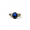 Bague 53 Bague - Bague saphir ovale birman et diamants en or jaune 58 Facettes