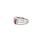 Bague 50 Bague ajourée en or blanc 750 et rubis, diamants 58 Facettes BO/250009