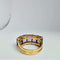 Bague 53 Bague en or jaune 18 carats et améthystes 58 Facettes 5575