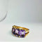 Bague 53 Bague en or jaune 18 carats et améthystes 58 Facettes 5575