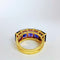 Bague 52 Bague en or jaune 18 carats avec iolites 58 Facettes 5583