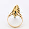 Bague 53 Bague marquise en or jaune 18 carats, saphir et diamants 58 Facettes 5611