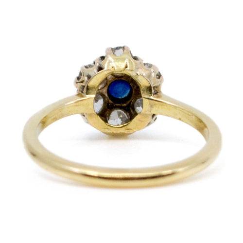 Bague 54 Bague marguerite en or 18 ct avec saphir et diamants 58 Facettes F08ACFC2E67A42D297C9E07EEDF941FB