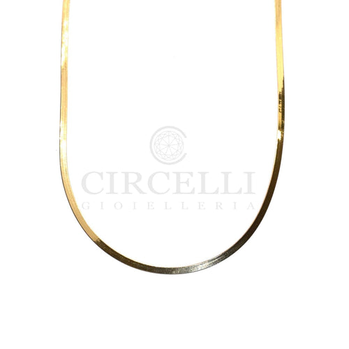 Collier Collier maille snake plate en or jaune 18 carats 58 Facettes HG00OG01BABOH