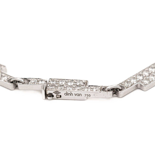 Bracelet Dinh Van Seventies - Bracelet en or blanc avec diamants 58 Facettes 577646GD