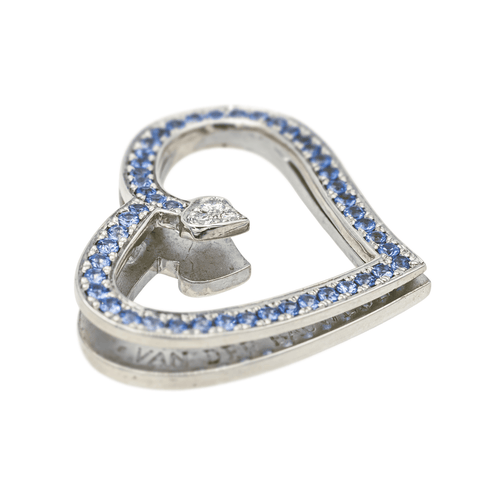 Pendentif Van der Bauwede Pendentif  Argent Diamant, Saphir 58 Facettes 577673GD