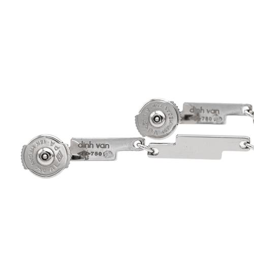Boucles d'oreilles Dinh Van Seventies - Boucles d’oreilles en or blanc 18 carats et diamants 58 Facettes 577676GD
