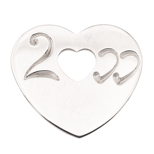 Pendentif Poiray - Pendentif cœur en or blanc 18 carats 58 Facettes 577832CN