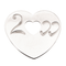 Pendentif Poiray - Pendentif cœur en or blanc 18 carats 58 Facettes 577832CN