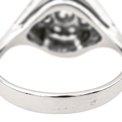 Bague 54 Bague en or blanc 18 carats avec diamants taille brillant 58 Facettes 577951CN