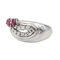 Bague 51 Bague en platine et or blanc 18 carats rubis et diamants 58 Facettes 578014CD