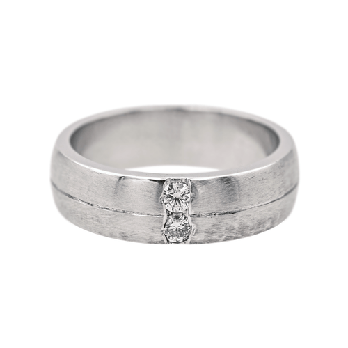 Bague 65 Bague alliance en platine sertie de diamants 58 Facettes 578038CD