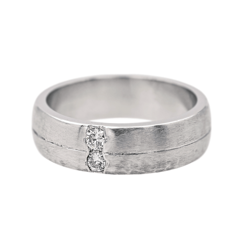 Bague 65 Bague alliance en platine sertie de diamants 58 Facettes 578038CD