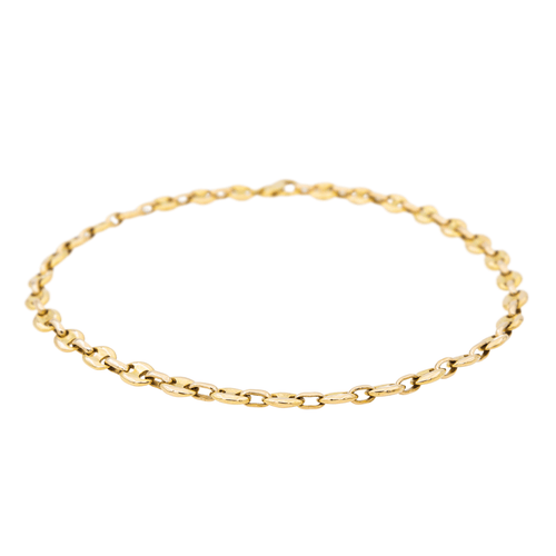 Collier Collier maille grain de café en or jaune et or rose 18 carats 58 Facettes 578109CD