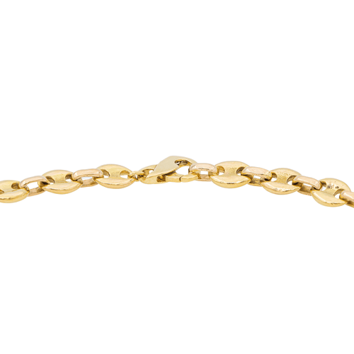 Collier Collier maille grain de café en or jaune et or rose 18 carats 58 Facettes 578109CD