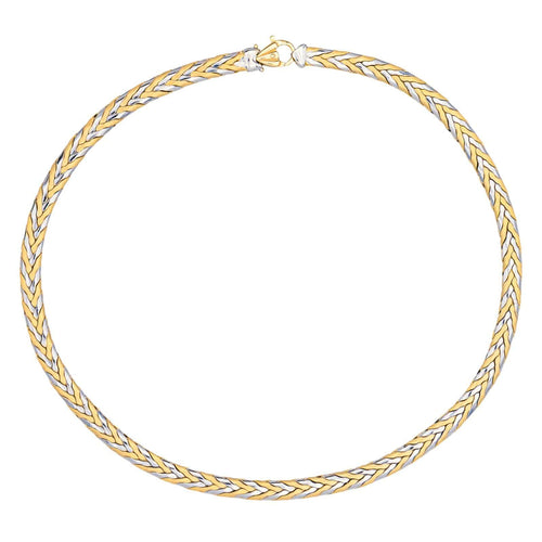 Collier Collier bicolore en or jaune et or blanc 18 carats 58 Facettes 578158CD