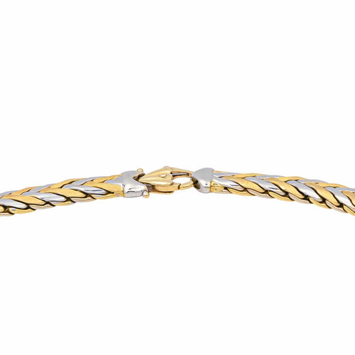Collier Collier bicolore en or jaune et or blanc 18 carats 58 Facettes 578158CD