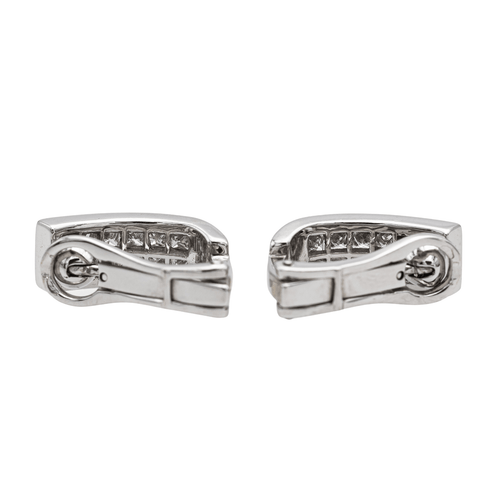 Boucles d'oreilles Boucles d'oreilles en or blanc 18 carats et diamants 58 Facettes 578310CD